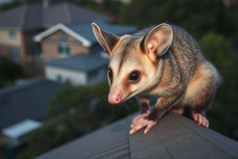 Possum in Bittern residential area